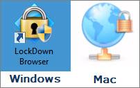 Lockdown Browser icons for Windows and Mac